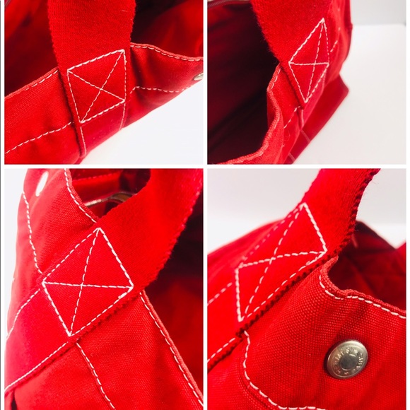 Authentic Hermès Fourre Tout MM Red canvas Tote - Picture 4 of 8